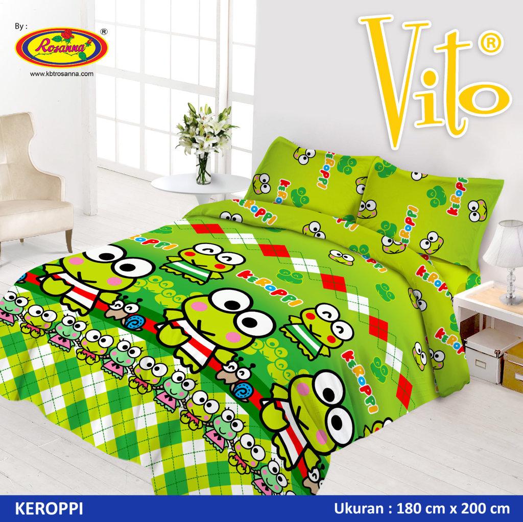Sprei Vito Disperse Plat King Bantal 4 180x200x20 Keroppi