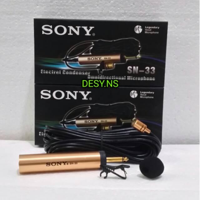 mic jepit sony sn-33 condensor suara sensitive, mantap cocok buat di mesjid, musola, aula dll