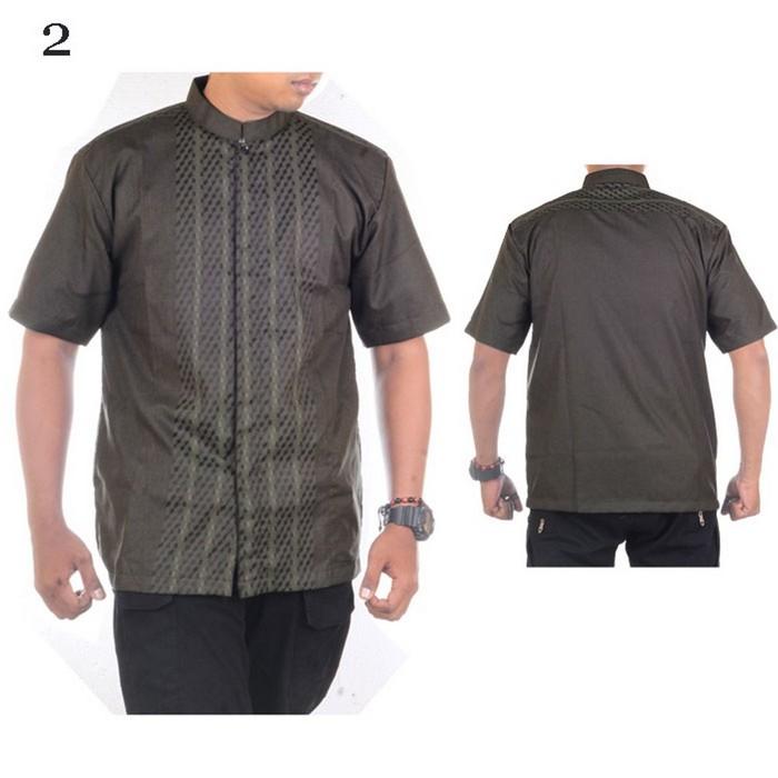 Mila Style - Baju Koko Bordir Al Madani Pendek Seri #2 - Eksklusif - Multicolor
