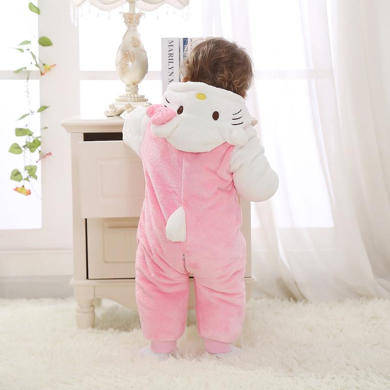 Pemodelan Romper Jumpsuit Hewan Bayi Jumper Bayi Hello Kitty Musim Dingin