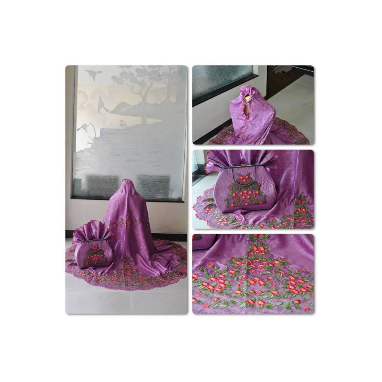 Mukena Semi Sutra Bugis Ungu