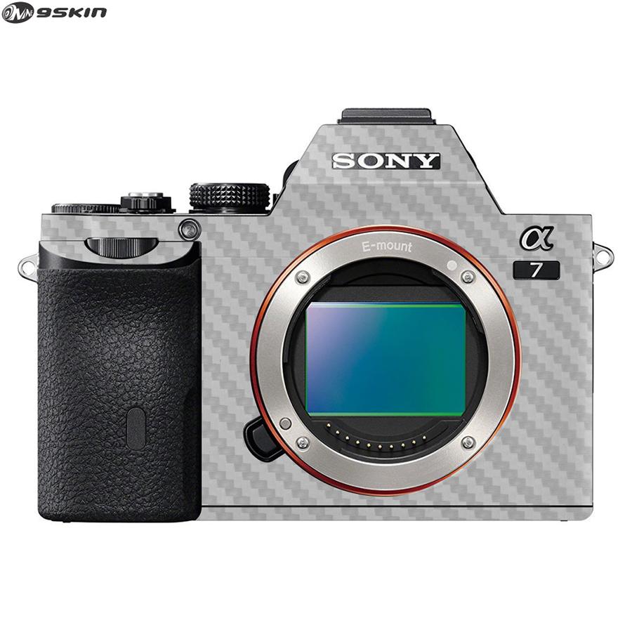 9Skin - Premium Skin Protector untuk Kamera Mirrorless Sony A7 - Tekstur Carbon - Putih