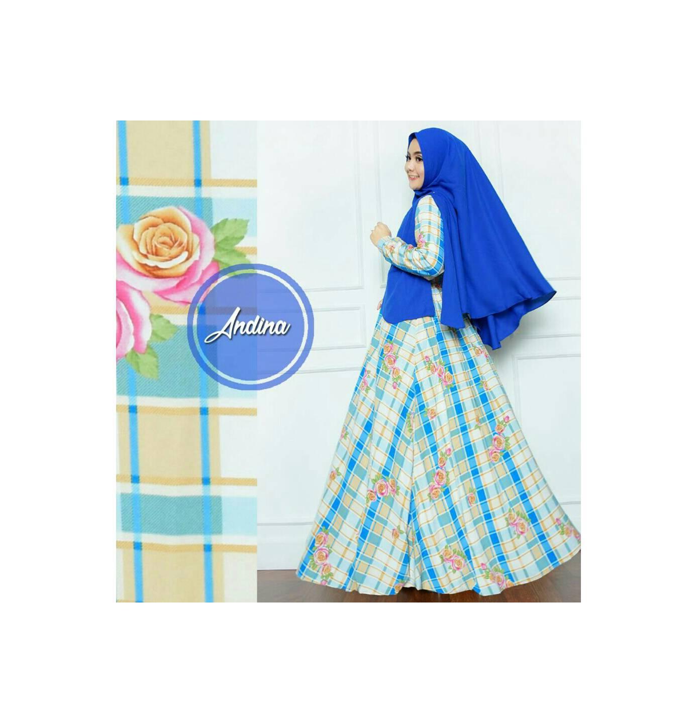 ( SUMBER GROSIR ) VR Syari Andina Gamis busui bahan wolfis a