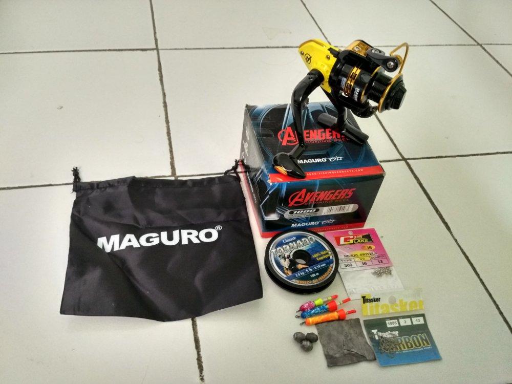 Reel MAGURO AVENGER 1000+ACESSORIS LENGKAP # Fishing Erik fishingerik