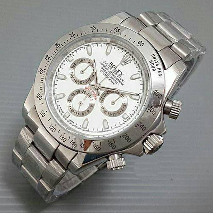 Best Seller!! Jam Tangan Pria Cowo Rolex Daytona + Box Kancing - ready stoC-K