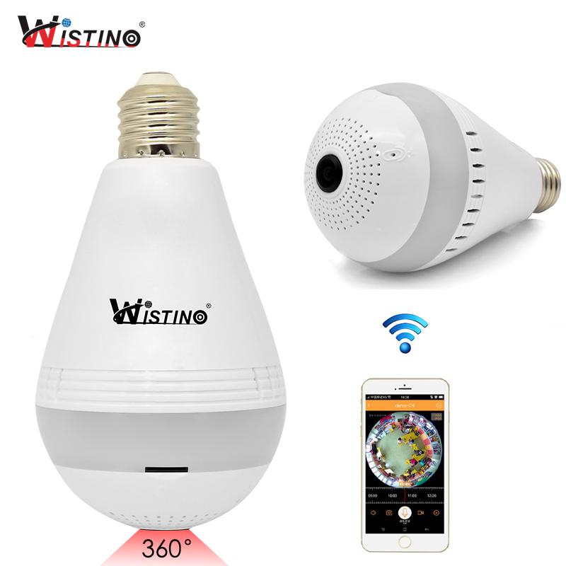 Wistino HD 960P CCTV WiFi IP Camera Bulb Smart Home Panoramic VR Camera Wireless Surveillance Security Camera Video Baby Monitor