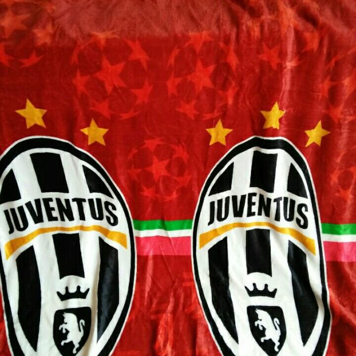 Selimut Motif Bola juventus 3D Kualitas Import ukr 150x200