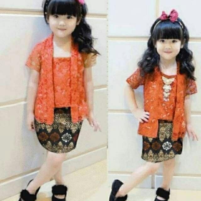 BT Bata Kids Songket kutubaru kekinian cici set 2in1 brokat prada rok batik katun prima super fit 2-3th