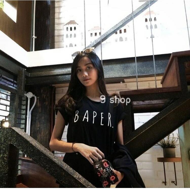 9 Shop Kaos Cewek Tumblr Tee BAPER /Kaos Wanita /T-shirt Wanita /Kaos Lengan Pendek /Kaos Wanita Murah/Kaos Tulisan/Atasan Wanita/Kaos Santai/Baju Wanita Murah/Baju Santai/Baju Remaja//Kaos Remaja/Kaos Tumbler
