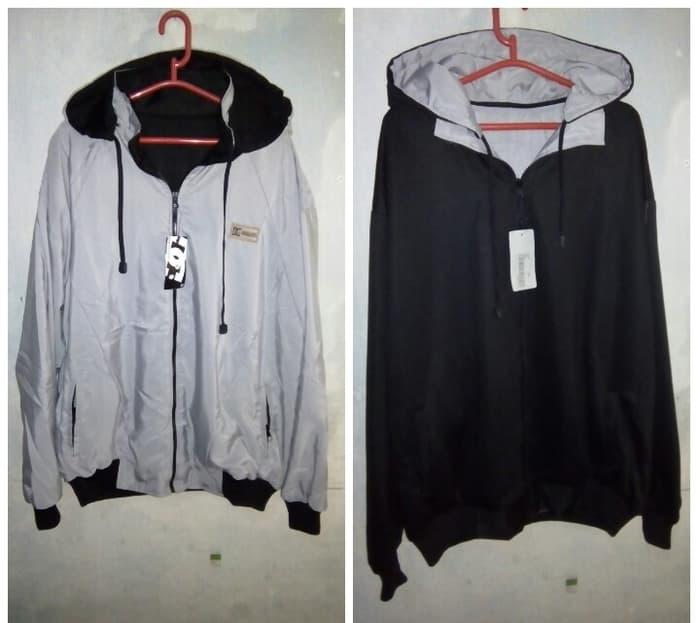 Harga Spesial!! Jaket Bolak Balik Dc Silver Hitam - ready stock