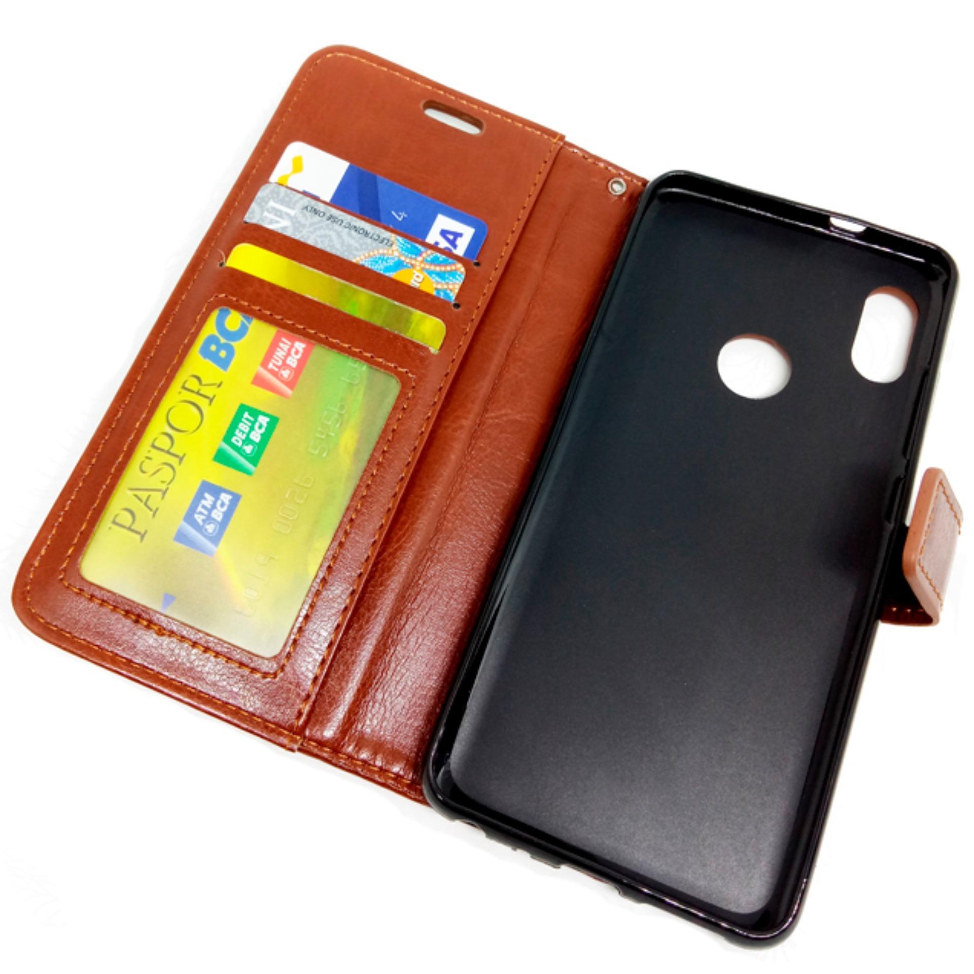 CASE XIAOMI REDMI NOTE 5 / NOTE 5 PRO PREMIUM LEATHER WALLET RETRO FLIP COVER CASING DOMPET KULIT SINTETIS