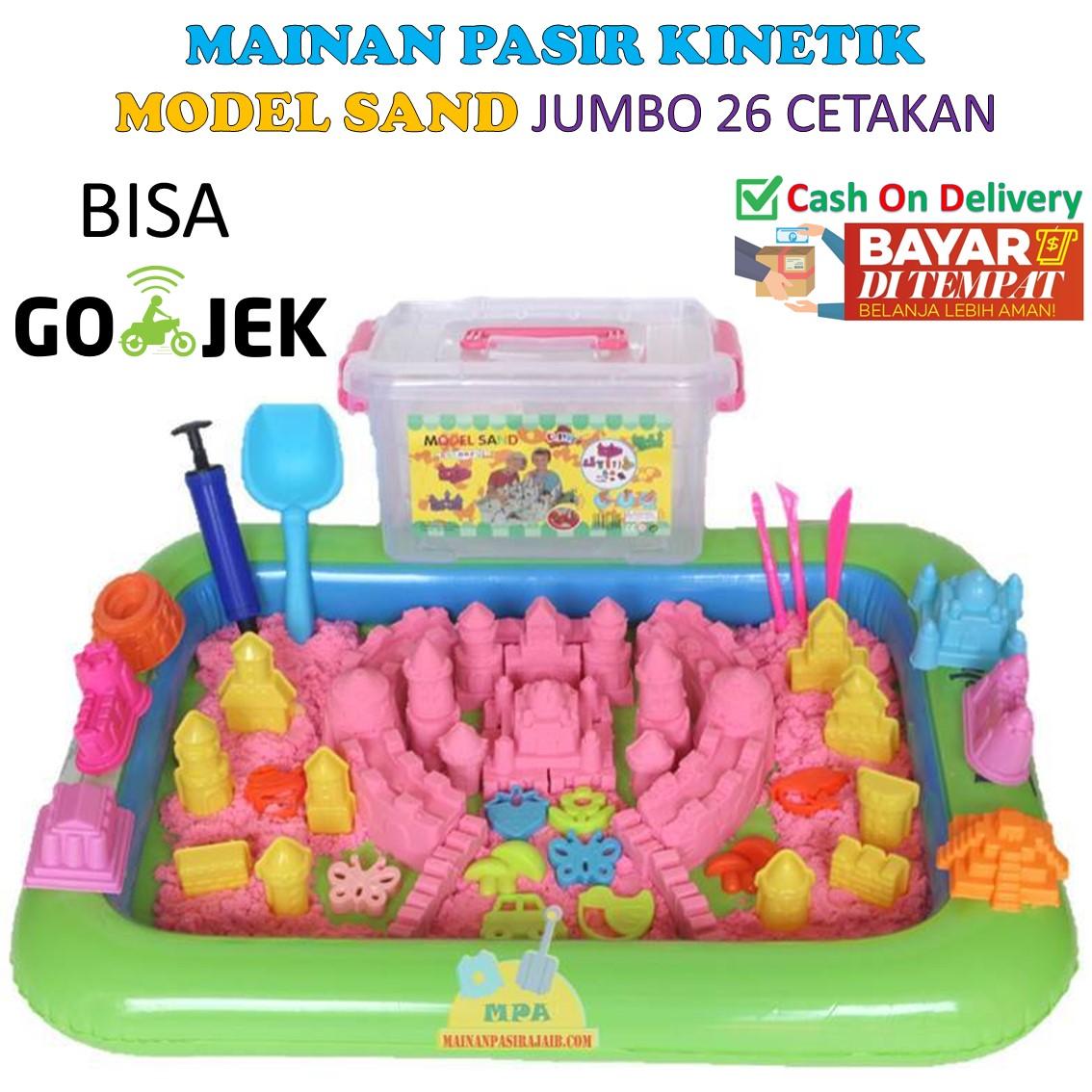 Mainan Pasir Ajaib Mainan Anak Play Sand Model Sand 2KG Paket Lengkap 26 Cetakan