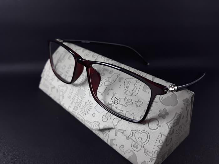 Promo Tearu! Kacamata Frame / Besi HK405 + Lensa Normal + Box Frame