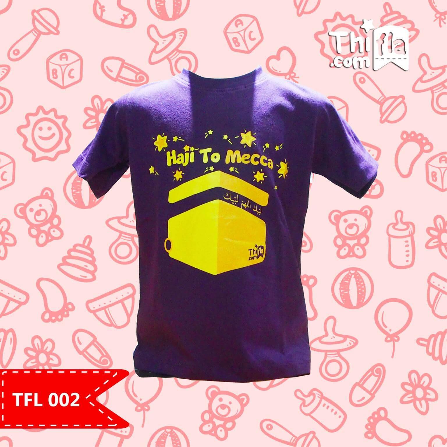 Baju Anak Muslim / Kaos / Tangan Pendek / Hajj To Mecca - TFL 002 THIFLA