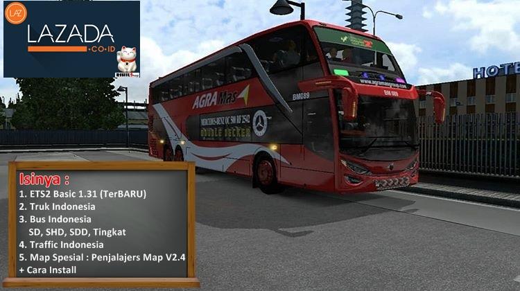 ETS2 1.31 Game Bus Truk Simulator Indonesia Map Penjalajers V2.4 Terbaru untuk PC Laptop