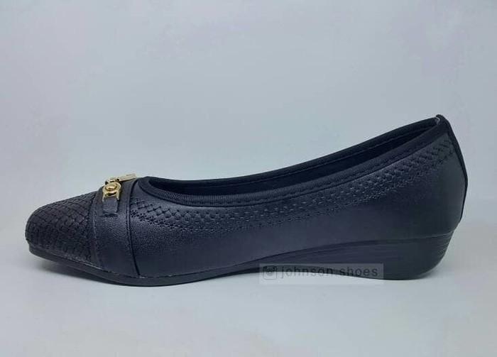 Sepatu wedges cewek KYNZARA SK-153 BLACK bukan gucci pedro everbest