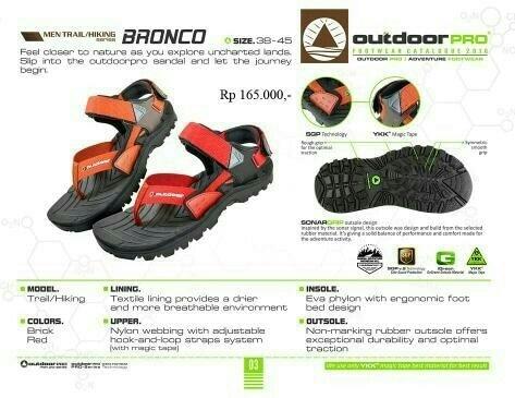 PROMO!!! Sandal gunung outdoor pro seri Bronco not eiger consina rei boogie - uegWNC