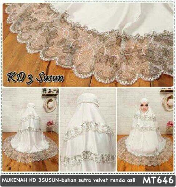 mukena satin list bunga/bordir bunga KD 3 SUSUN