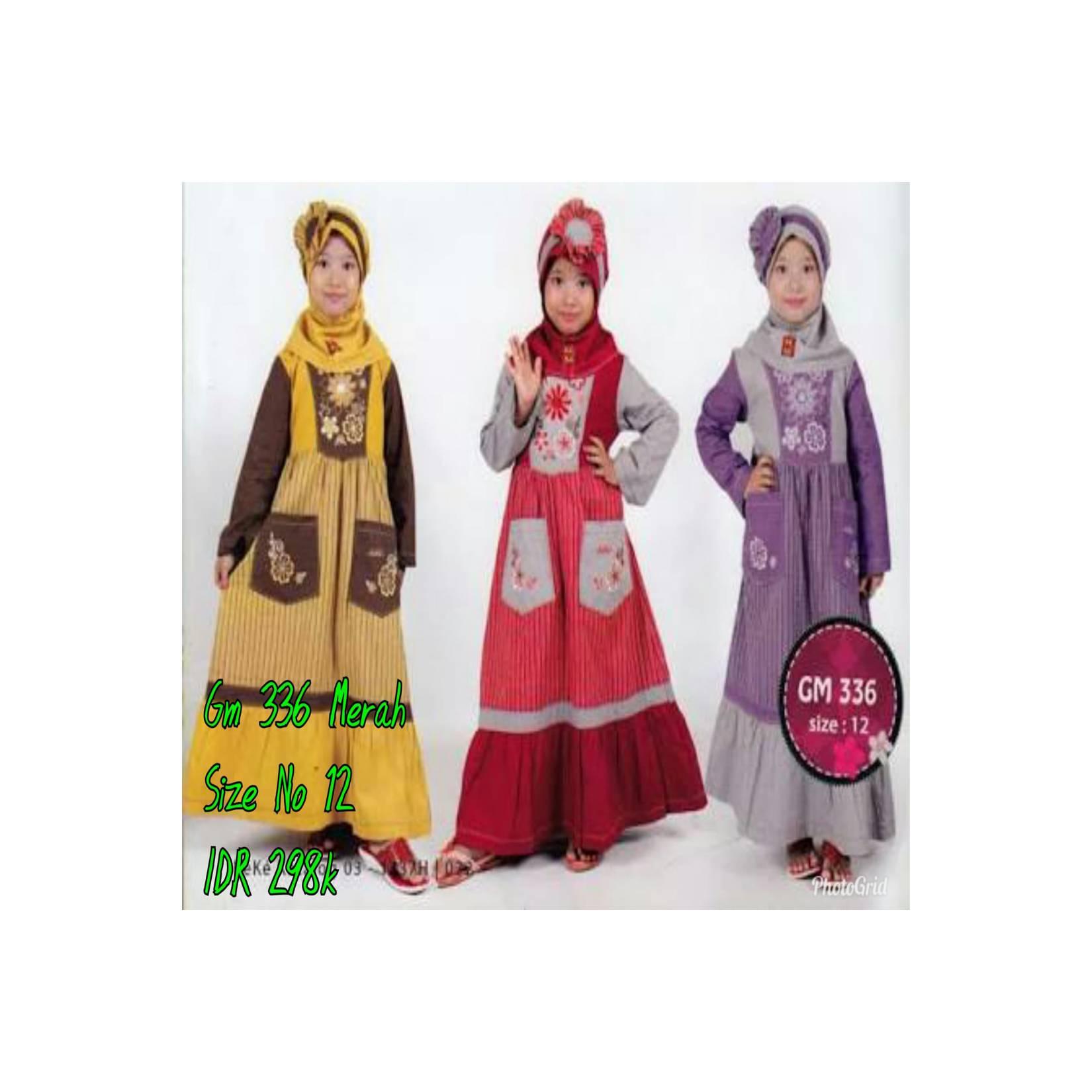 Keke Baju Anak Muslim GM 336 Merah No12 Diskon / Sale / Obral 25%