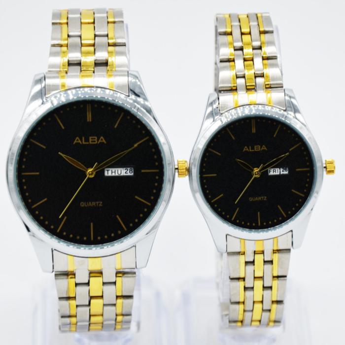 Jam Tangan Couple Rantai Alba 1832 SGB