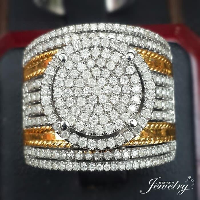 NEW PROMO Cincin BERLIAN Natural Diamond Ring Emas 75 %