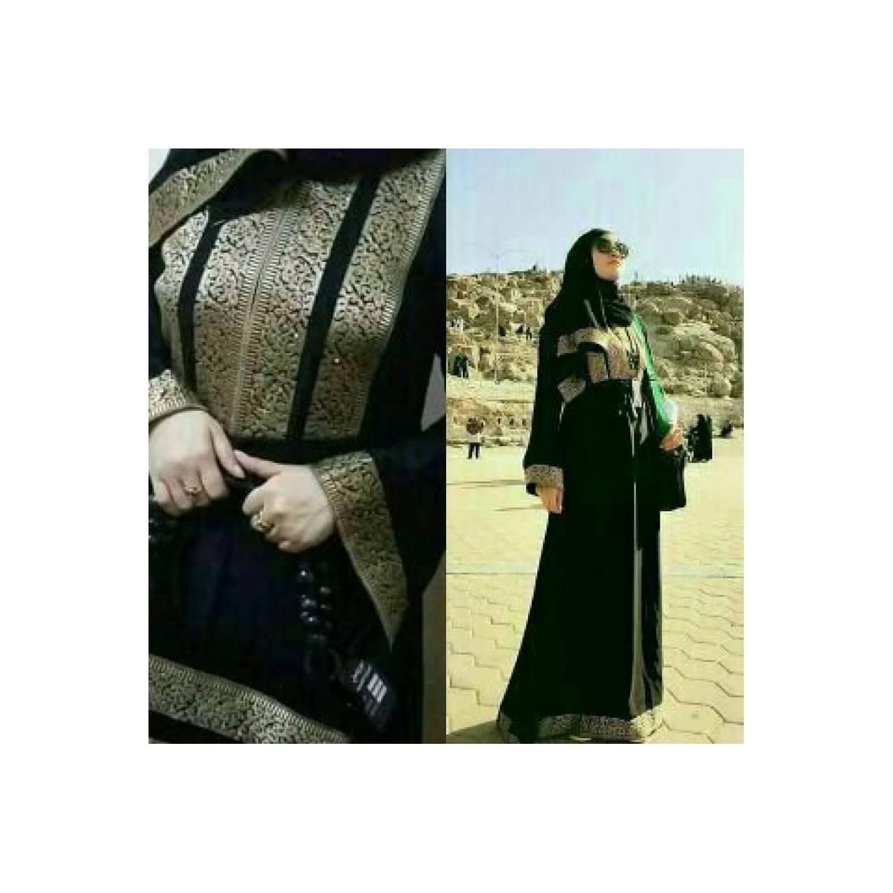 GAMIS HITAM /ABAYA BORDIR ala Timur Tengah