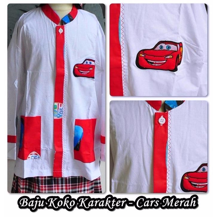 KOKO CARS MERAH SIZE S / BAJU KOKO KARAKTER ANAK BERKUALITAS