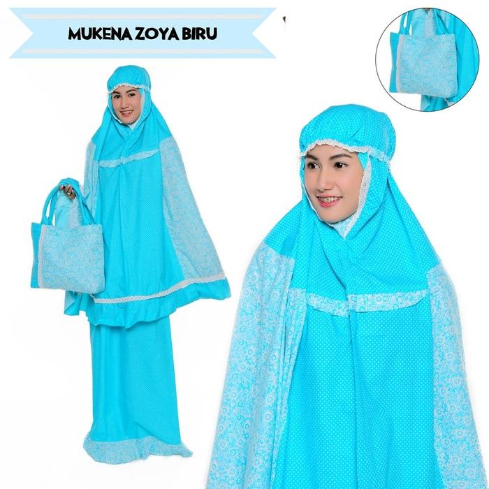 Mukena Katun Zoya - Biru