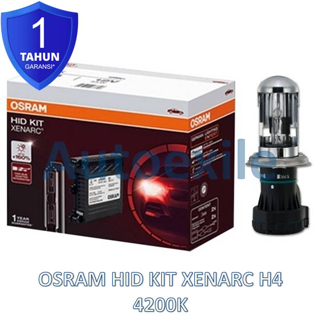 Osram HID Kit New Xenarc DH4 H4 High Low Beam 12V 35W 4200K Kuning Canbus Ballast Garansi Lampu Mobil APV Avanza Agya Ayla CRV Ertiga HRV Innova Jazz SX4 Xenia Xpander