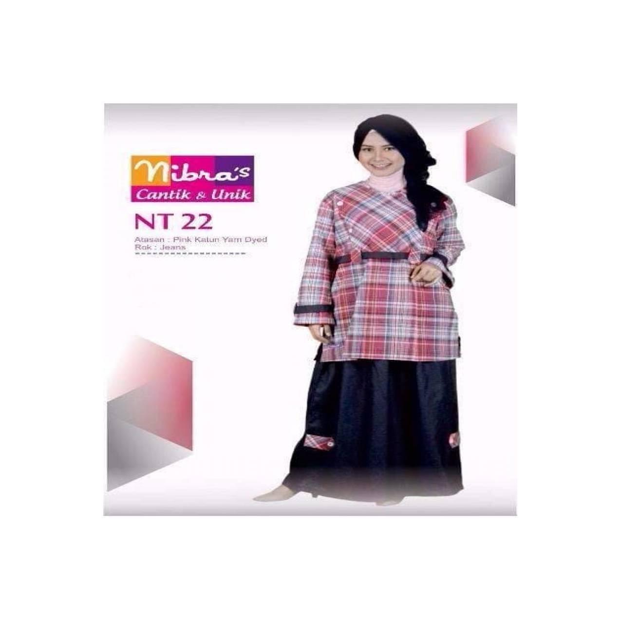 Gamis Remaja Setelan Nibras NT 22 Pink ORIGINAL Baju Anak Perempuan L