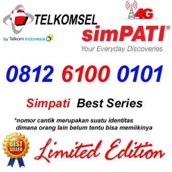 Harga Penawaran Telkomsel Simpati 4G Lte 0812 6100 0101 Kartu Perdana Nomor Cantik discount - Hanya Rp283.720