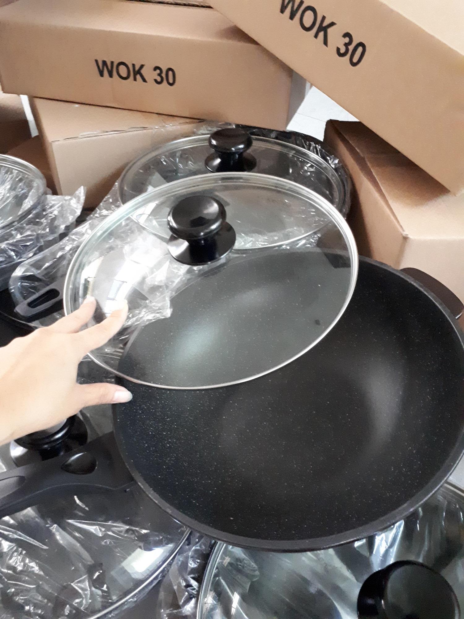 FOX- WOK Pan Marble Panci KUALI Anti LENGKET 30cm Kualitas EXPORT/ Tutup Tempered Glass/ MARBLE COATING/ PANCI TEFLON ANTI LENGKET/ KUALI ANTI LENGKET/ PANCI SET TUTUP KACA TEBAL KOKOH AWET SUPER PANAS/ PANCI TEFLON MURAH A5