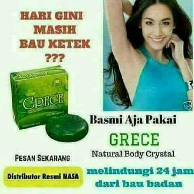 GRECE Body Crystal Anti Perspirant – Mineral Alami Pelindung Tubuh dari Bau Badan Lebih dari 24 Jam