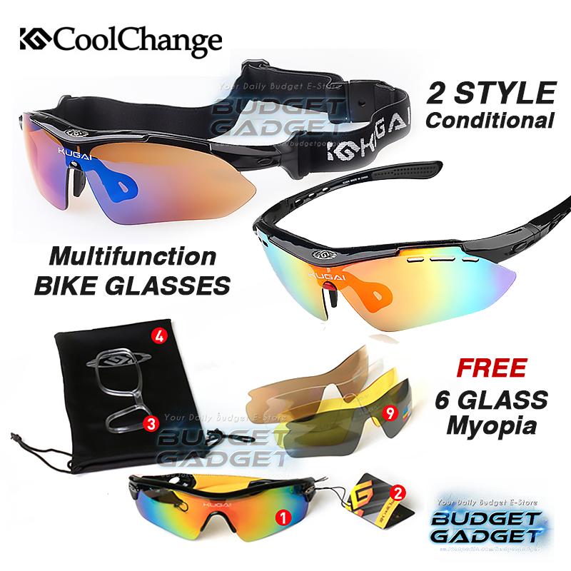 Kacamata Sepeda CoolChange 5 Lensa Myopia + 2 Style Outdoor