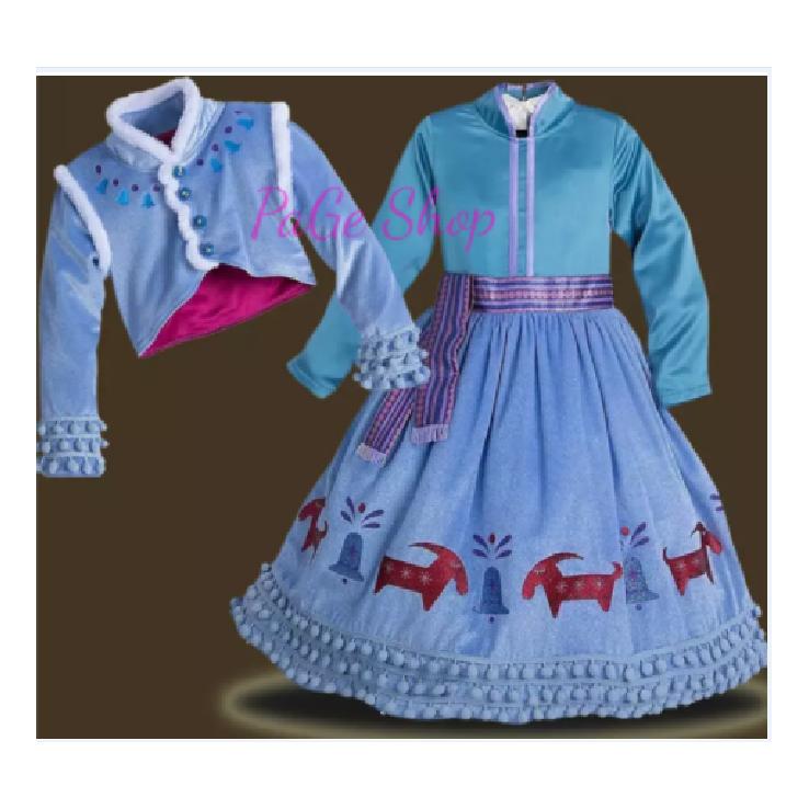 DRESS ANAK FROZEN GAUN ANAK FROZEN KOSTUM ANNA BAJU ANAK IMPORT PG