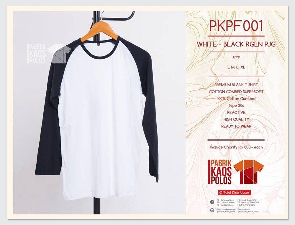 JUAL kaos polos RAGLAN panjang standar DISTRO bahan cotton combed 30s MURAH di lapak Pabrik Kaos Polos bandungblanktshirt