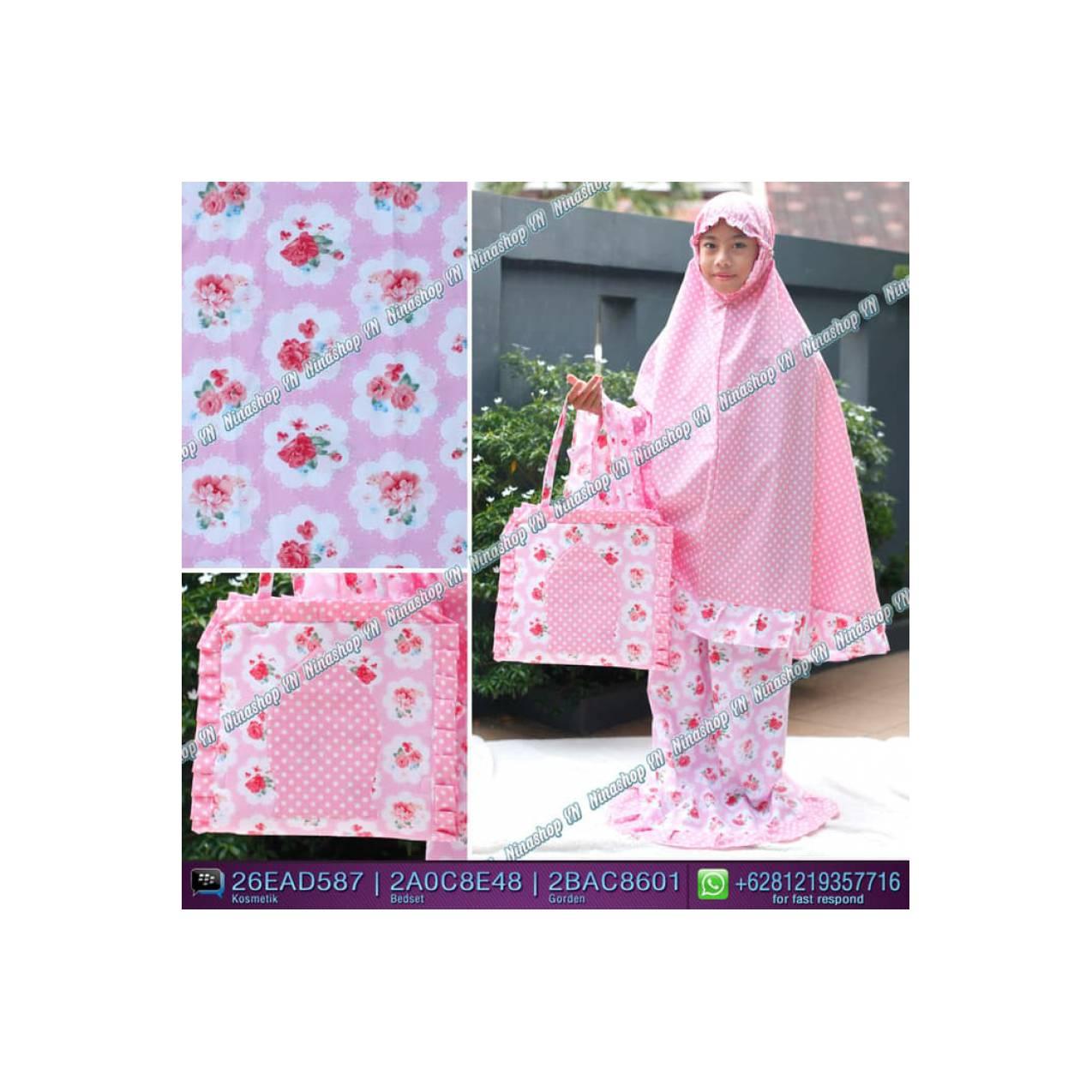 Mukena MURAH Jual Mukena anak motif Amber Rose