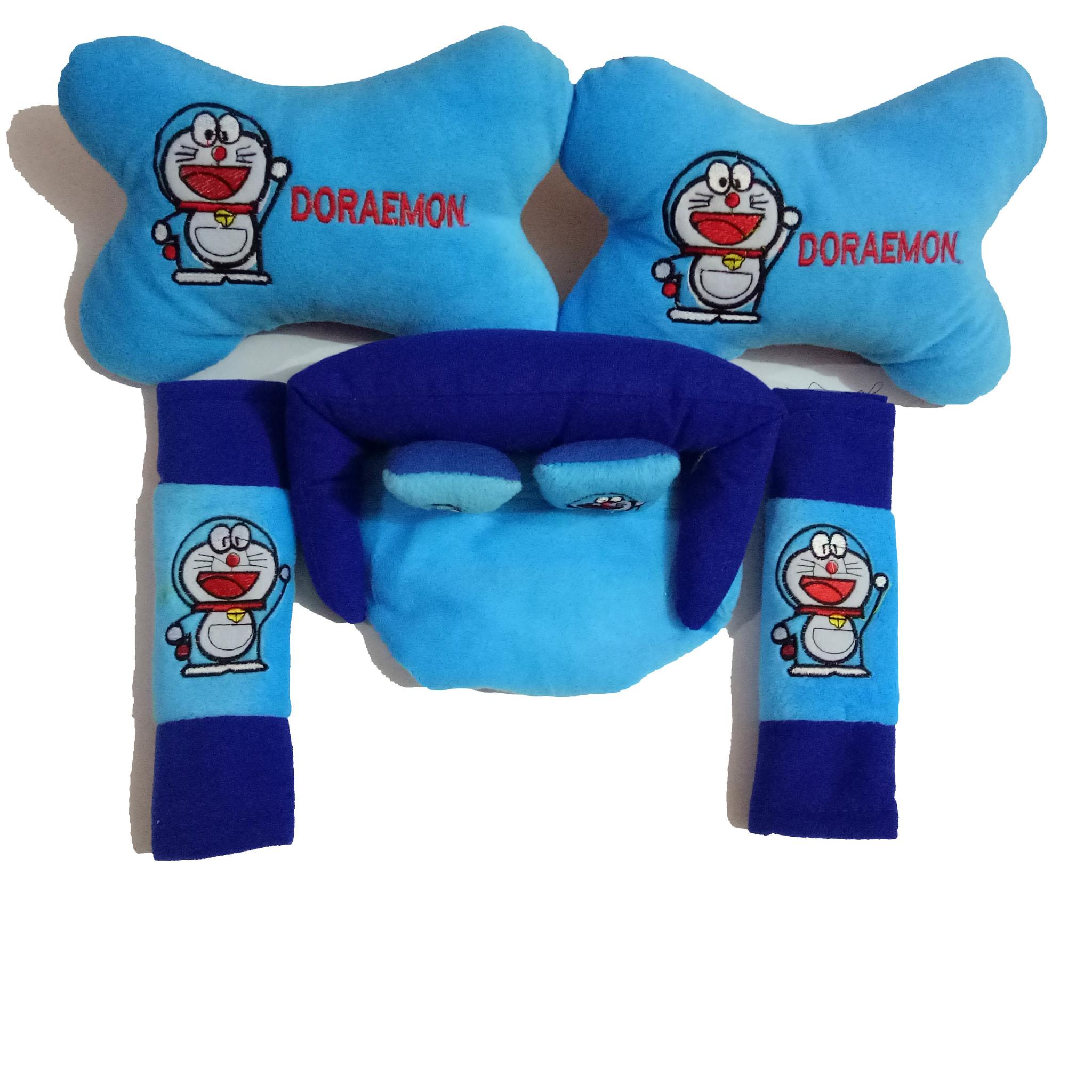 Car Set Bantal Mobil Doraemon 3 in 1 / Aksesoris Mobil Doraemon