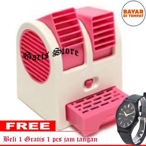 AC Mini Portable Double Cooler Fan / Kipas Angin Aromaterapi Parfum