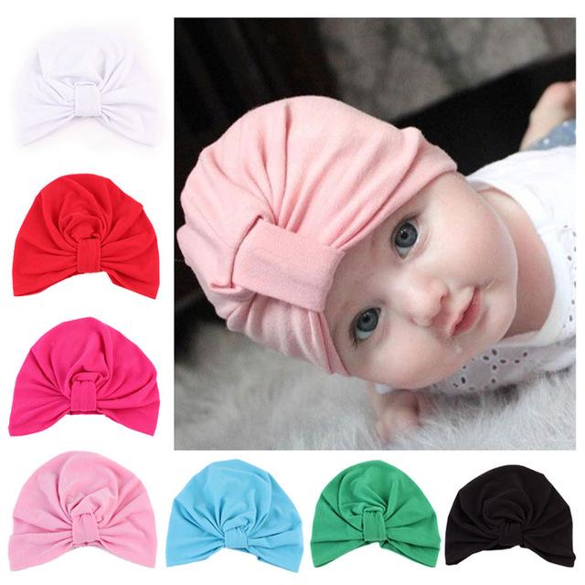 2 pcs Turban baby hat polos - topi turban Lucu - turban bayi anak