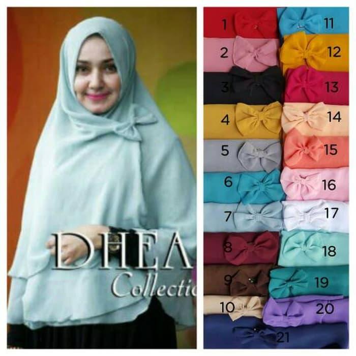 Khimar Dhea / Jilbab / Syari / Syar'i / Kerudung / Sifon Polos A0632
