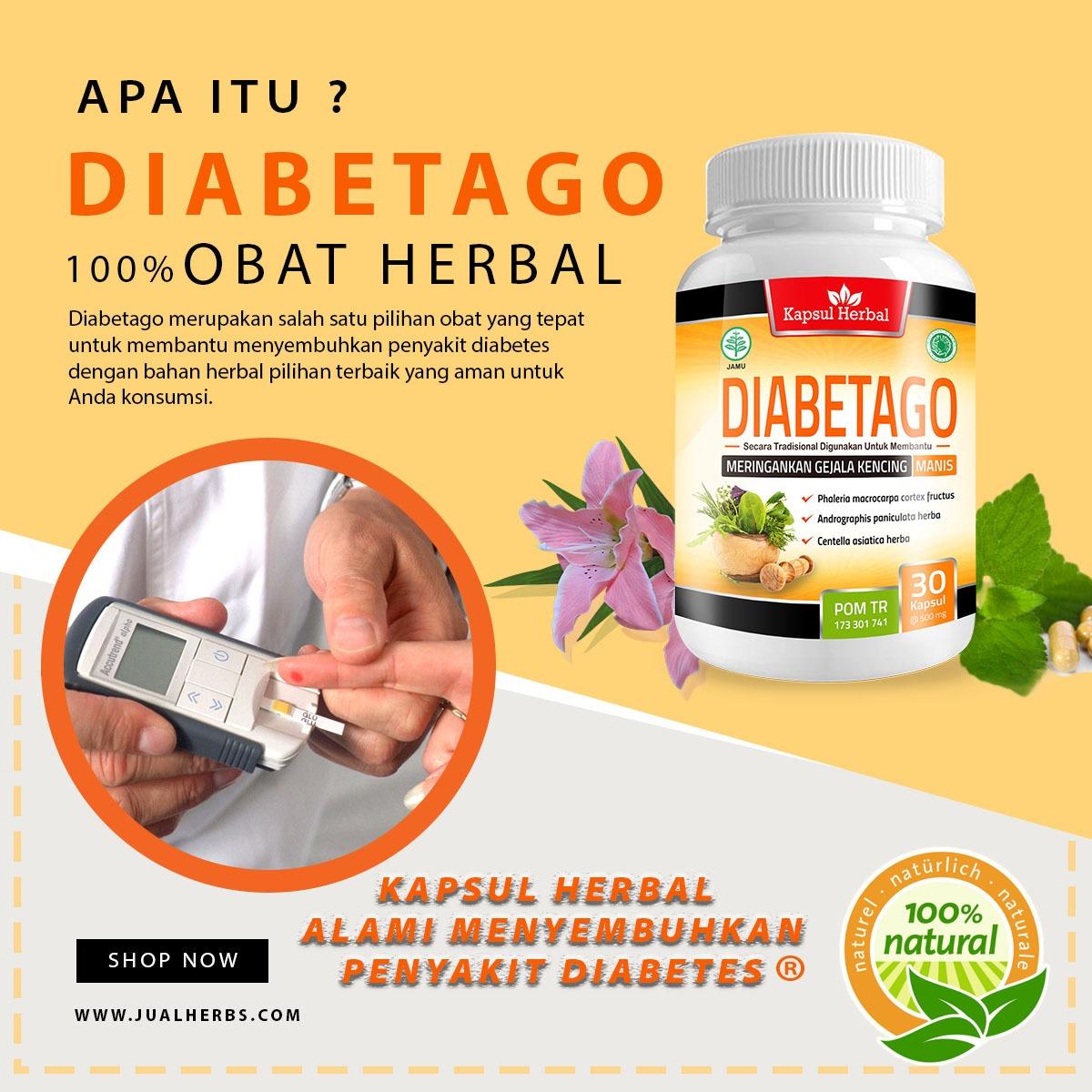Bukan Jamu Jamsi Obat Diabetes Tapi Diabetago - Obat Diabetes Herbal Kapsul 50 Kapsul