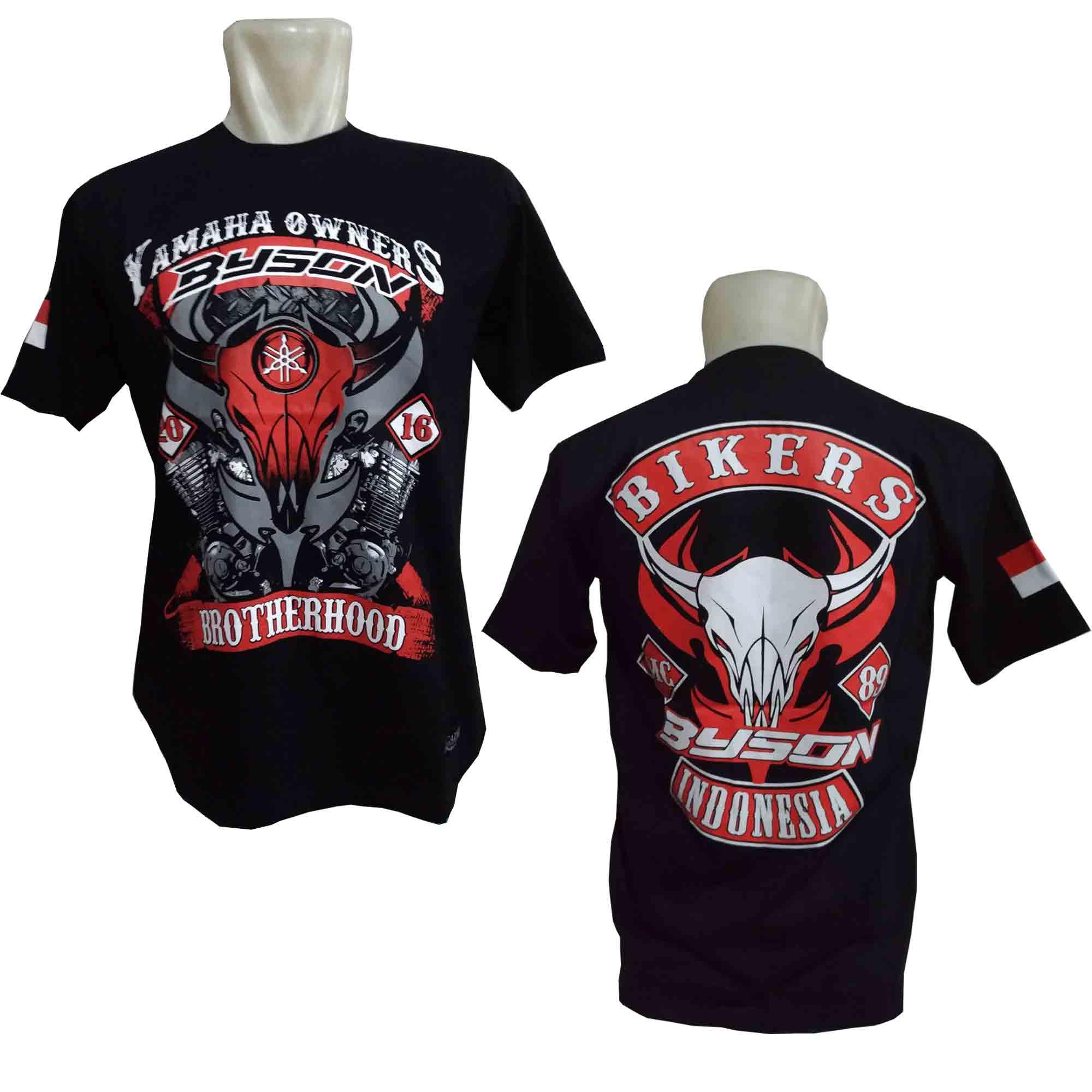 Kaos Byson YB003 Baju Distro Bikers Yamaha Rider BONUS Stiker CADEL Bandung