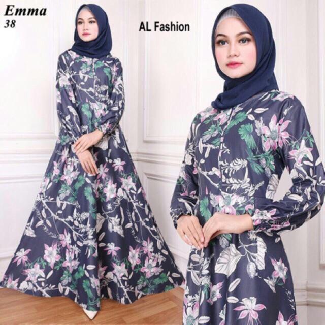 Gamis Wanita - maxi emma gamis syari busana muslim panjang wanita (maxi aja )