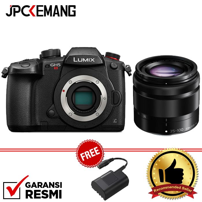 Panasonic Lumix DC-GH5S + Lumix G Vario 35-100mm f/4-5.6 Free DC Coupler + Free Panasonic 45-150mm (By Claim) jpckemang GARANSI RESMI