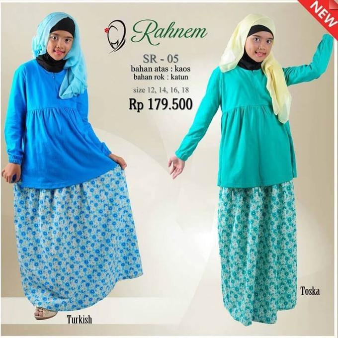 STELAN MUSLIM ANAK REMAJA ROK + ATASAN - RAHNEM SR 04 - PREMIUM SERIES - KLDGNJS