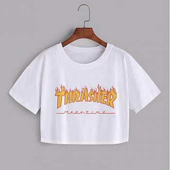 RICARDOF Tshirt Wanita / Atasan Wanita / Baju Crop / Kaos Spandek / Tshirt Wanita - Crop