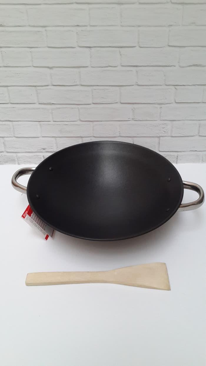 WAJAN BAJA HITAM BIMA WOK 40 CM KUALI ANTI LENGKET PRODUKSI EXPOR