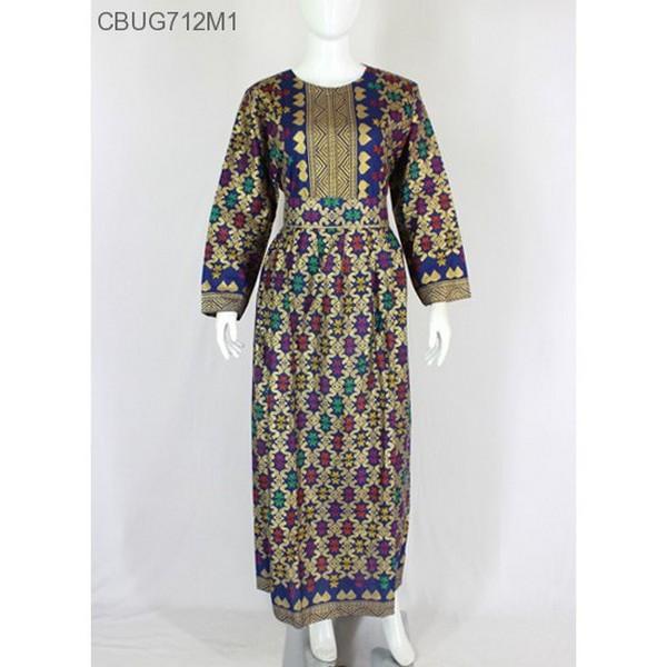 Mila Style - Baju Gamis Batik Prodo Motif Songket Batik Printing Asal Pekalongan Katun Batik Unik E