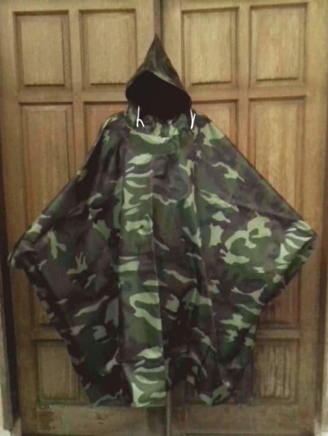 jas hujan jubah ponco / pocho loreng army tentara